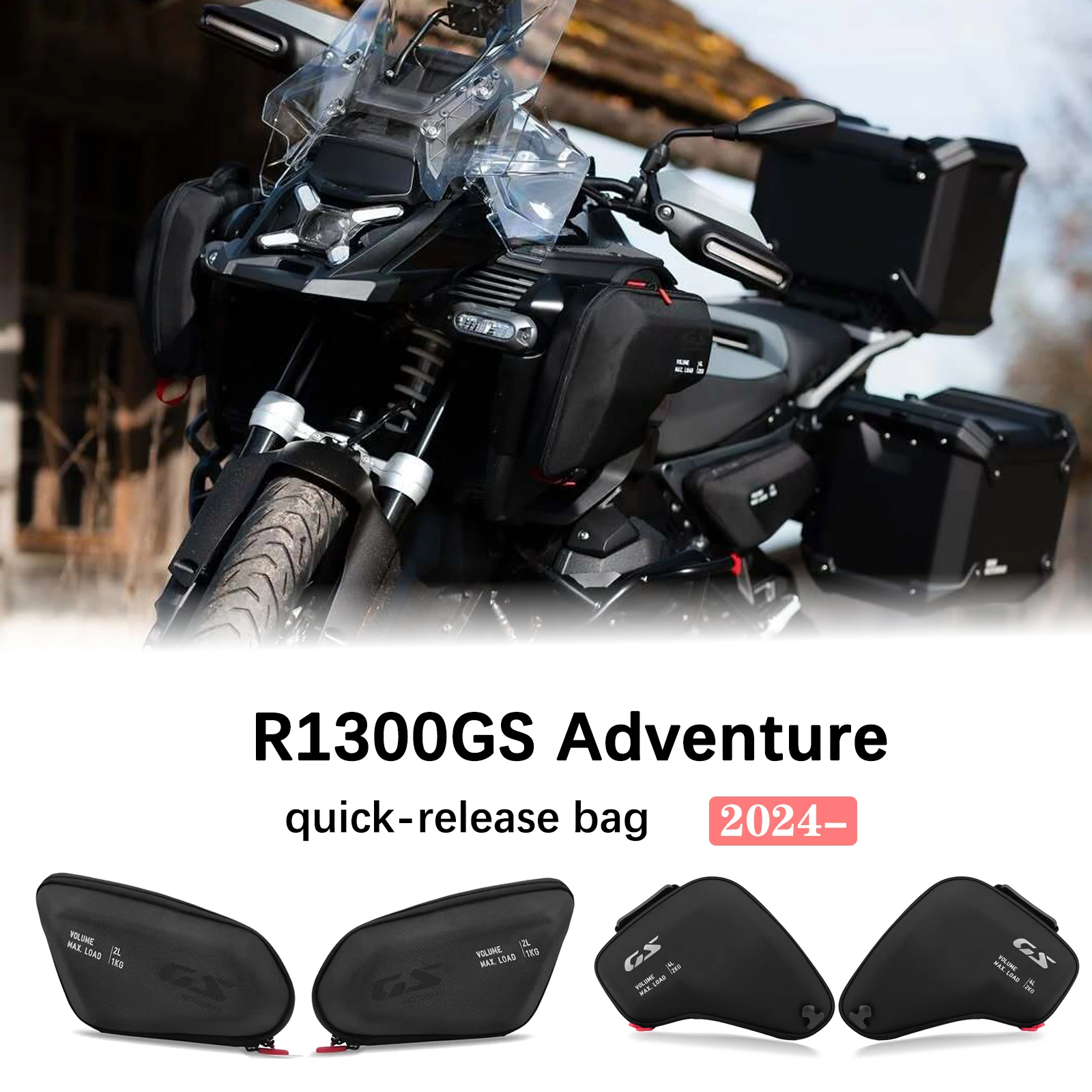 

Motorcycle Left Right Radiator Cowl Bag Fairing Waterproof Tool Bag For R1300GS Adventure R 1300 GSA R1300 GS ADV 2024 2025