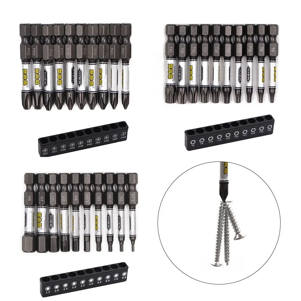 

1/4 Screwdriver Bit Set Impact-Drill Batch Head Torx Hexagonal Cross Plum Blossom Head Magnetic Tamper Proof Screwdriver Bits