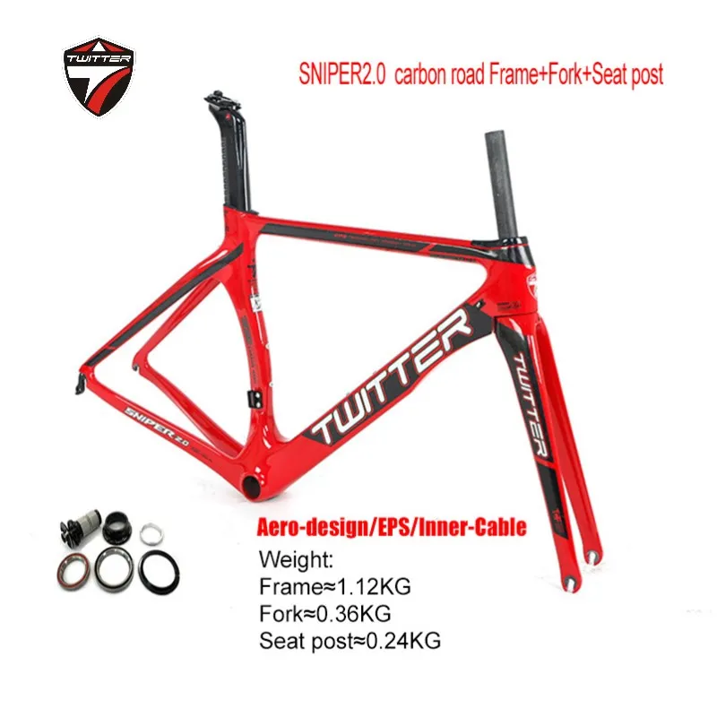 

TWITTER SNIPER 2.0 Breaking Wind ,EPS F100*R130mm Quick Release 700×28c Hydraulic Disc Brake T800 Carbon Fiber Road Bike frame