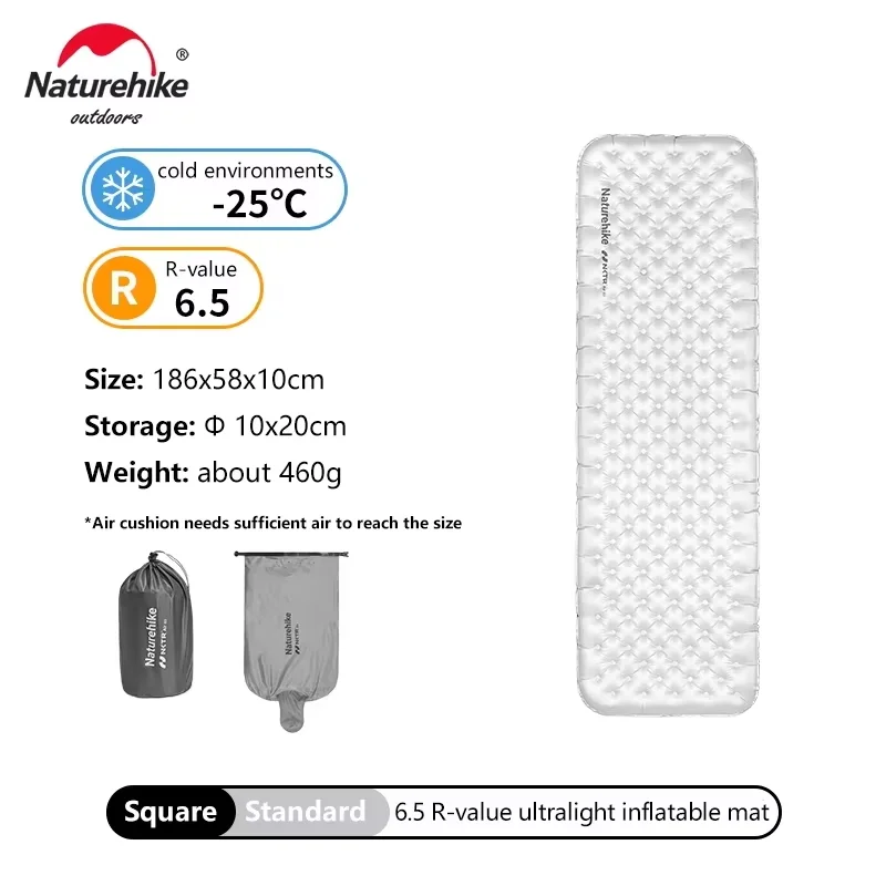 Naturehike Aufblasbare Matte Ultraleicht 5,8 Hohe R-Wert Warme Isomatte Tragbare Outdoor Camping Zelt Einzelne Feuchtigkeit-beweis Matten 8