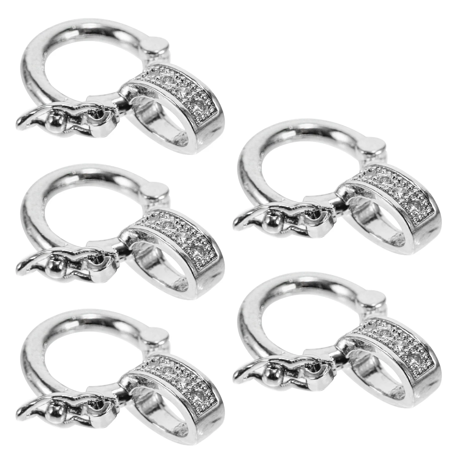 

5 Pcs Connection Buckle Universal Bracelet Connector Copper Silver Multi Strand Clasps for Making
