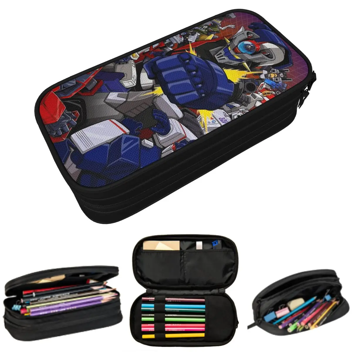 Estuche para lápices Mazinger Z Mad Robot Grendizer, estuche para lápices de Anime Manga para niños y niñas, estuche para lápices, suministros de papelería, bolsa para guardar bolígrafos