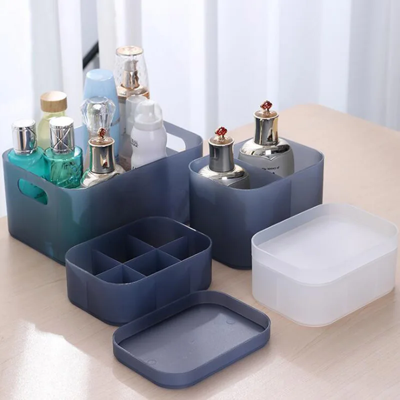 Cosmetics Organizer Storage Matte Multi-functional Jewelry Storage Box Make Up compartment with lid cosmetic box mask storage