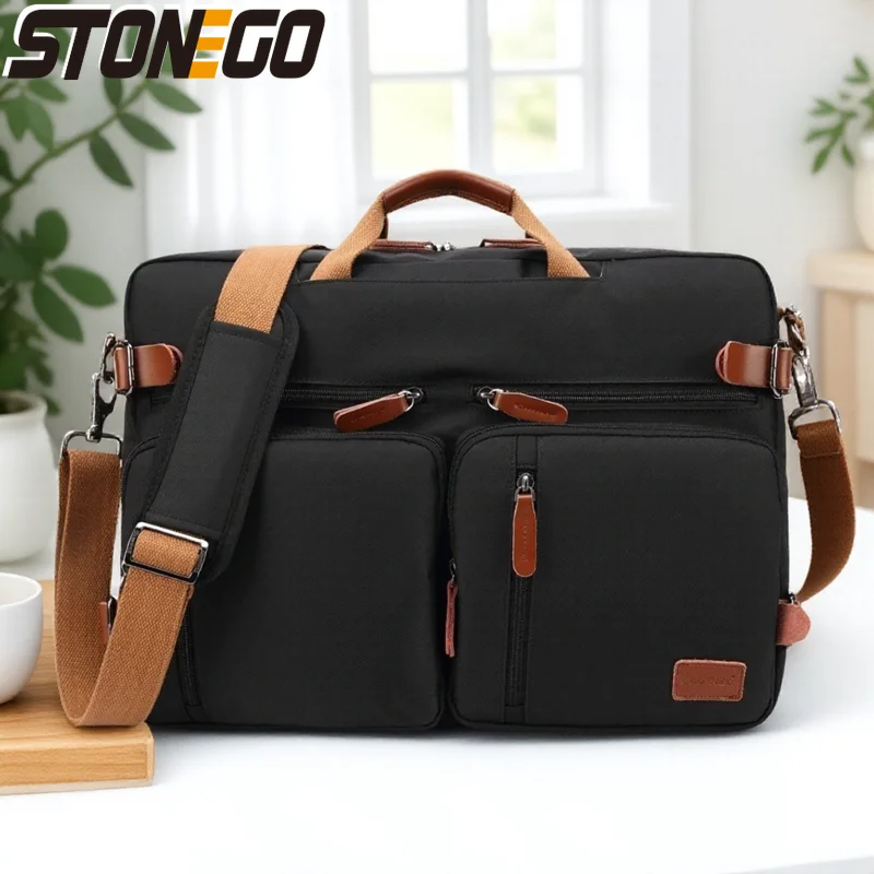 

Large Convertible Laptop Backpack 15.6-17.3 inch Messenger Shoulder Bag Business Travel Briefcase