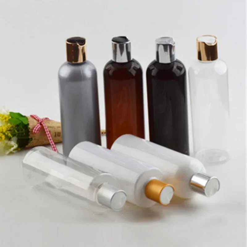 24Pcs 300ml Empty PET Bottle Shampoo Shower Gel Refillable Bottles Cosmetic Sample Containers Bathroom Soap Dispenser Bottle