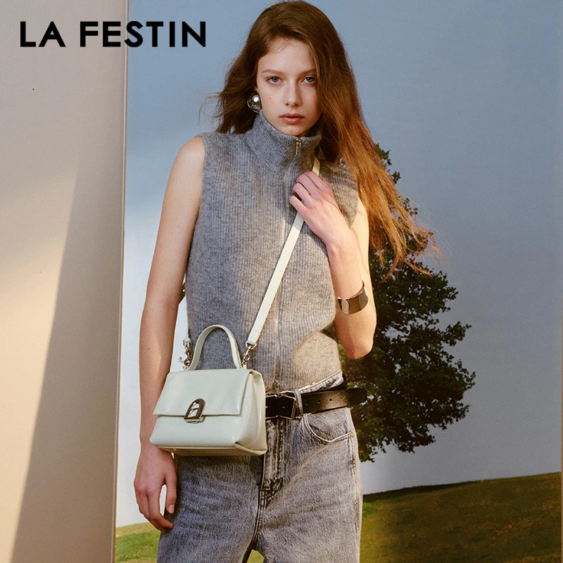 

LA FESTIN оригинальная новая сумка женская роскошная дизайнерская сумка через плечо кожаная сумка маленькая сумка трапециевидной формы дверная серия