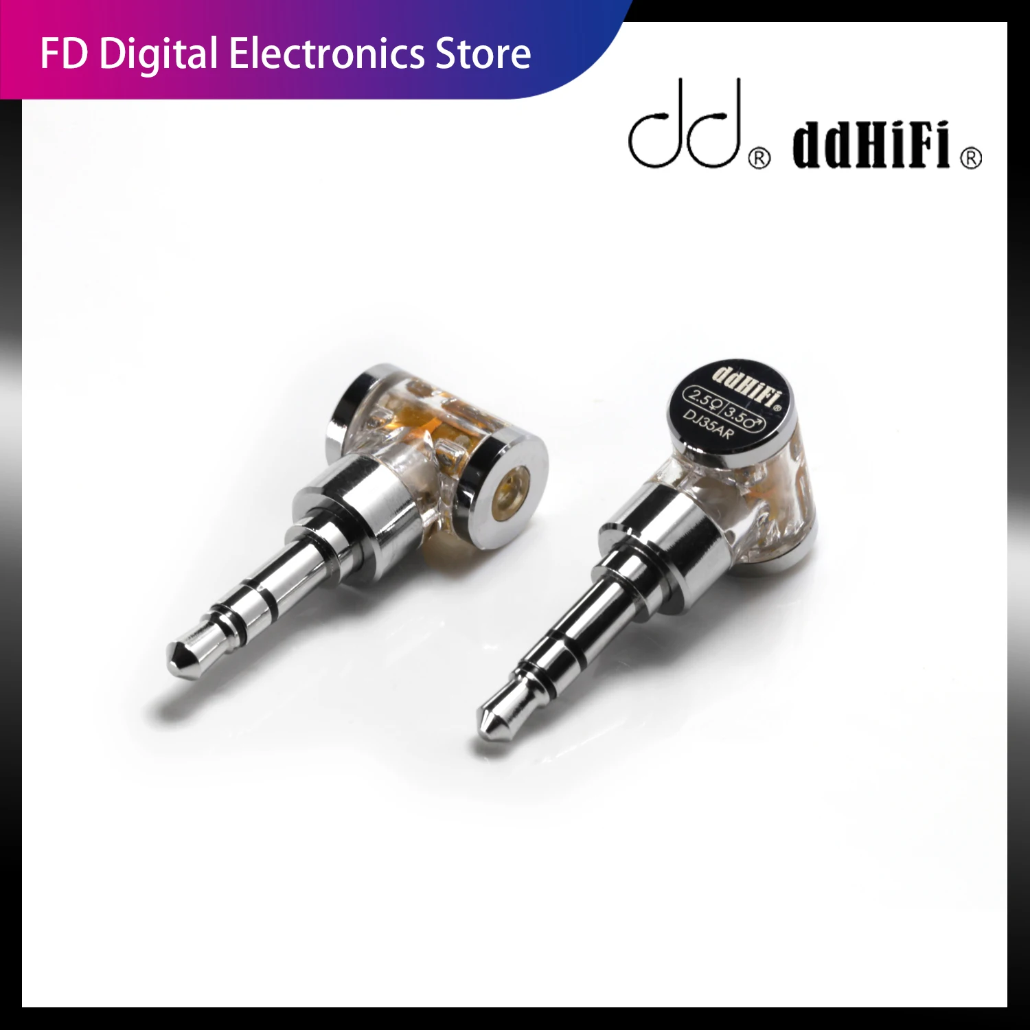 DD ddHiFi DJ35AR todo nuevo rodio plateado 2,5mm equilibrado hembra a 3,5mm adaptador macho