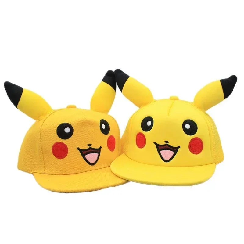 2024 Pokemon Pikachu Mesh Baseball Cap Anime Figuur Pikachu Charmander Hip Hop Hoed Kid baby Meisjes Jongens kinderen Cap speelgoed Gift