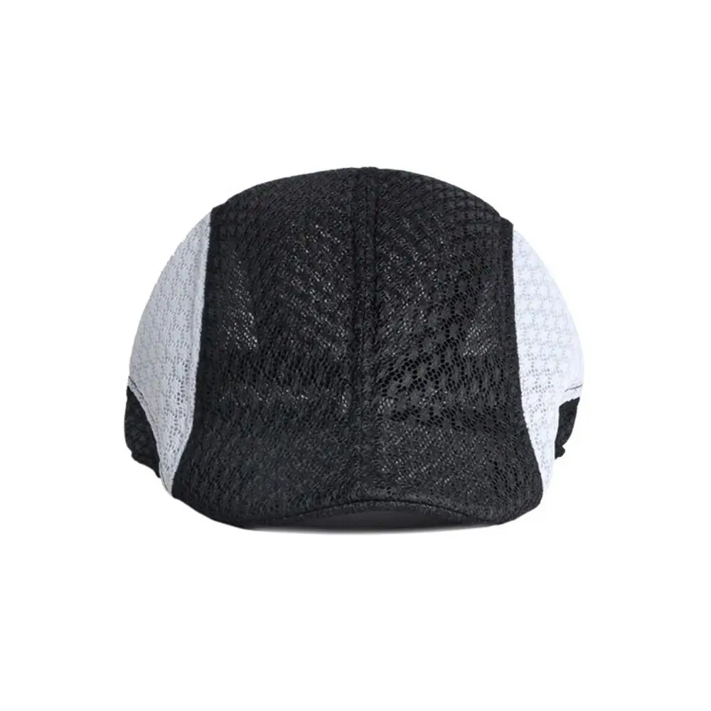 

Hollow Design Summer Beret Cap Breathable Adjustable Mesh Flat Caps Comfortable Quick-drying Berets Hat For Men Spring Season