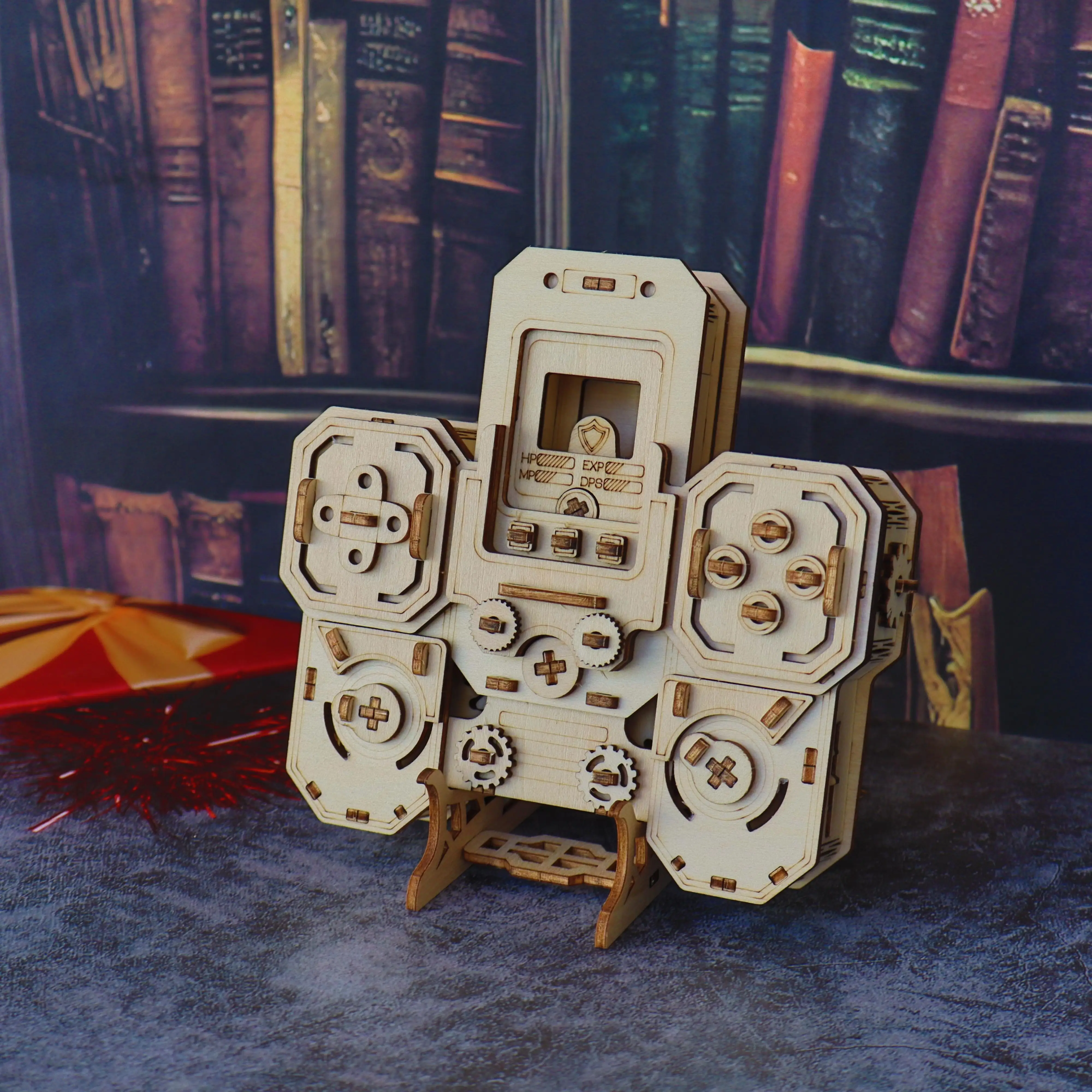 لوحة ألعاب ألغاز خشبية ثلاثية الأبعاد، لعبة تجميع يدوية إبداعية، نموذج موضوع لعبة الحنين، أورنام تفاعلية تعليمية بين الوالدين والطفل