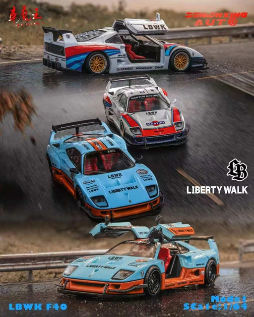 最安値に挑戦！ Auto King Demon 1:64 Diecast Martini gate wing Gull F40 ミニカー