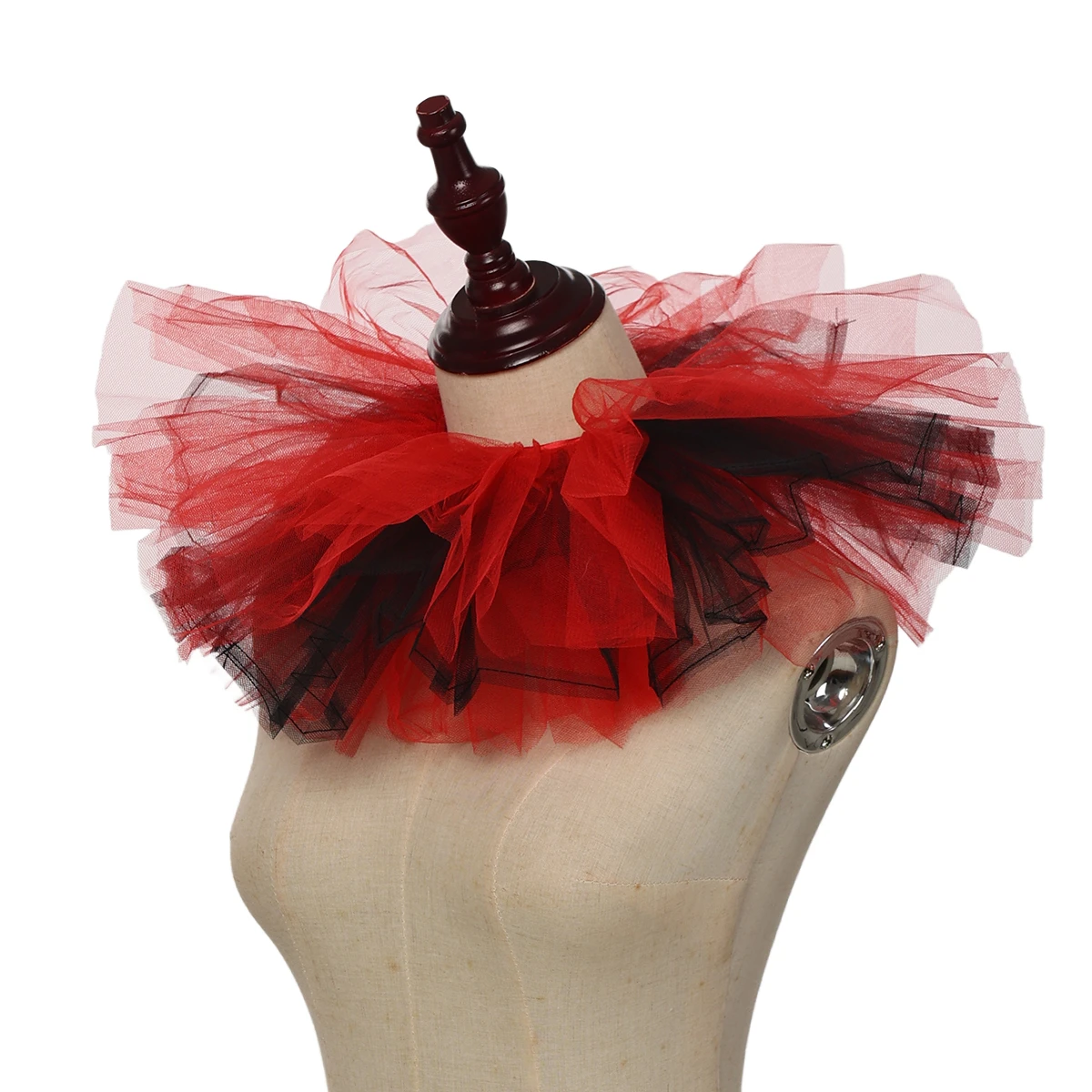 Vintage Neck Ruff Collar Victorian Ruffled Fake Collar Clown Cosplay
