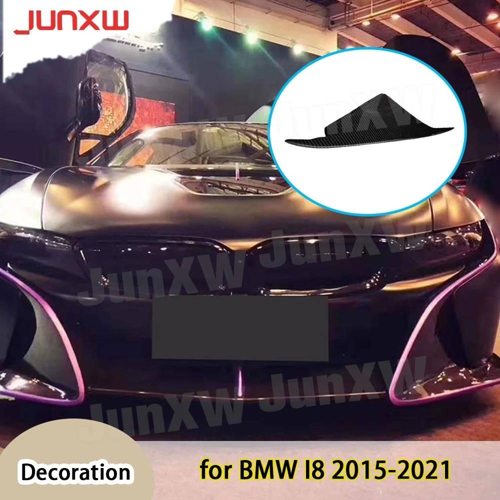 

Кованое углеродное волокно, передний капот двигателя, накладка на вентиляционное отверстие, украшение крыла, розетка для BMW I8 2015-2021, FRP, накладка на передний бампер, разделитель