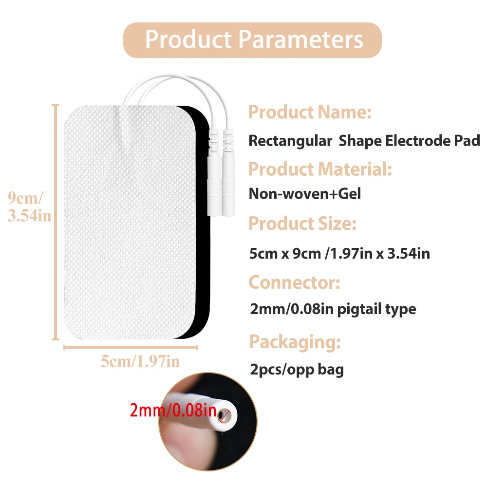 5x9cm Reusable Gentle Pulse Massage Electrode Pads Muscle Relax Tool Patches Digital Body Soothing Care Machine Massage Patches