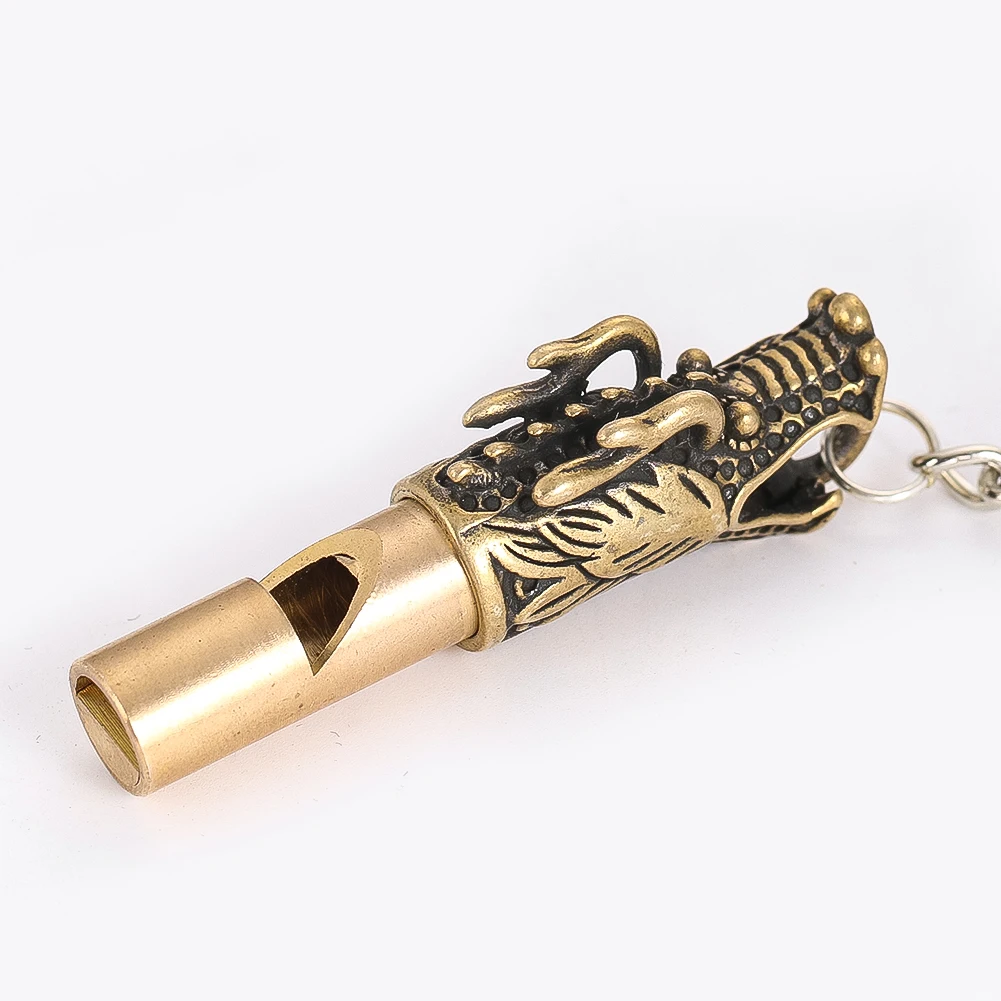 Goldfarbener Drachenkopf mit Pfeife, Schlüsselanhänger, wohlhabend, verheißungsvoll, für Amult, Metalllegierung, Mini-Trend, Ornamente, Spielzeug, Anhänger – Detail 4