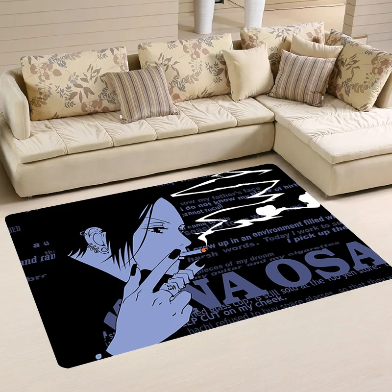 

NANA Room Rugs Black Stones Ren Bath Mat Anime Carpets Doormat Entrance Door Kitchen Carpet Home Balcony Foot Rug Mats Bathroom