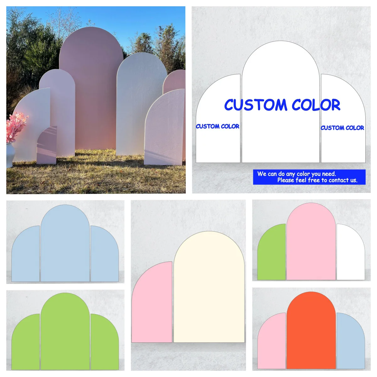 

Flag Shaped 3 Pcs Set Photography Backdrop Covers Suitable For Wedding Arch Stand Birthday Balloons Party Supplies Decoration