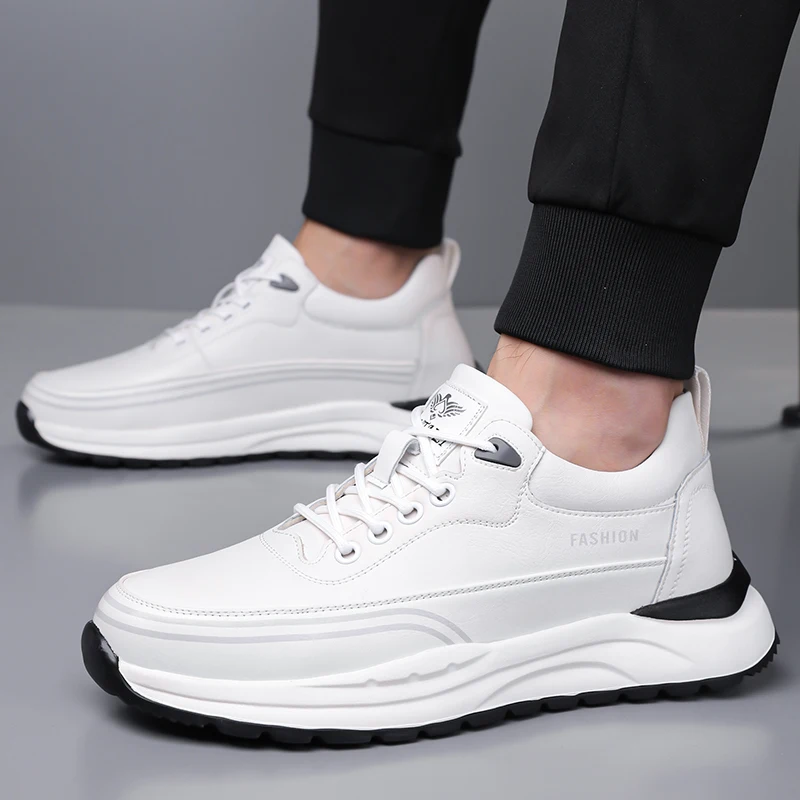

2025 New Breathable Men's Work Shoes, Anti-slip and Wear-resistant Casual Sports Shoes, Fashionable Thick-soled Shoes