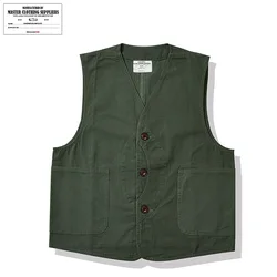 High Quality American Vintage Canvas Fishing Vest Men's and Women's Multi Pockets Hunting Suit Workwear Vest Outdoor Y2k Youth