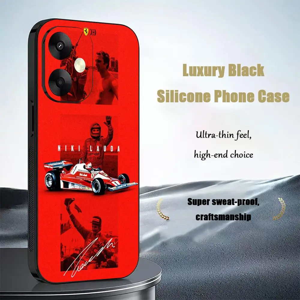 F-Formula-1 Niki La-uda-S Hot Phone Case For Xiaomi Redmi 14C 13C 12C Note14 13 12 11 10 Pro Plus S Soft Black Phone Cover