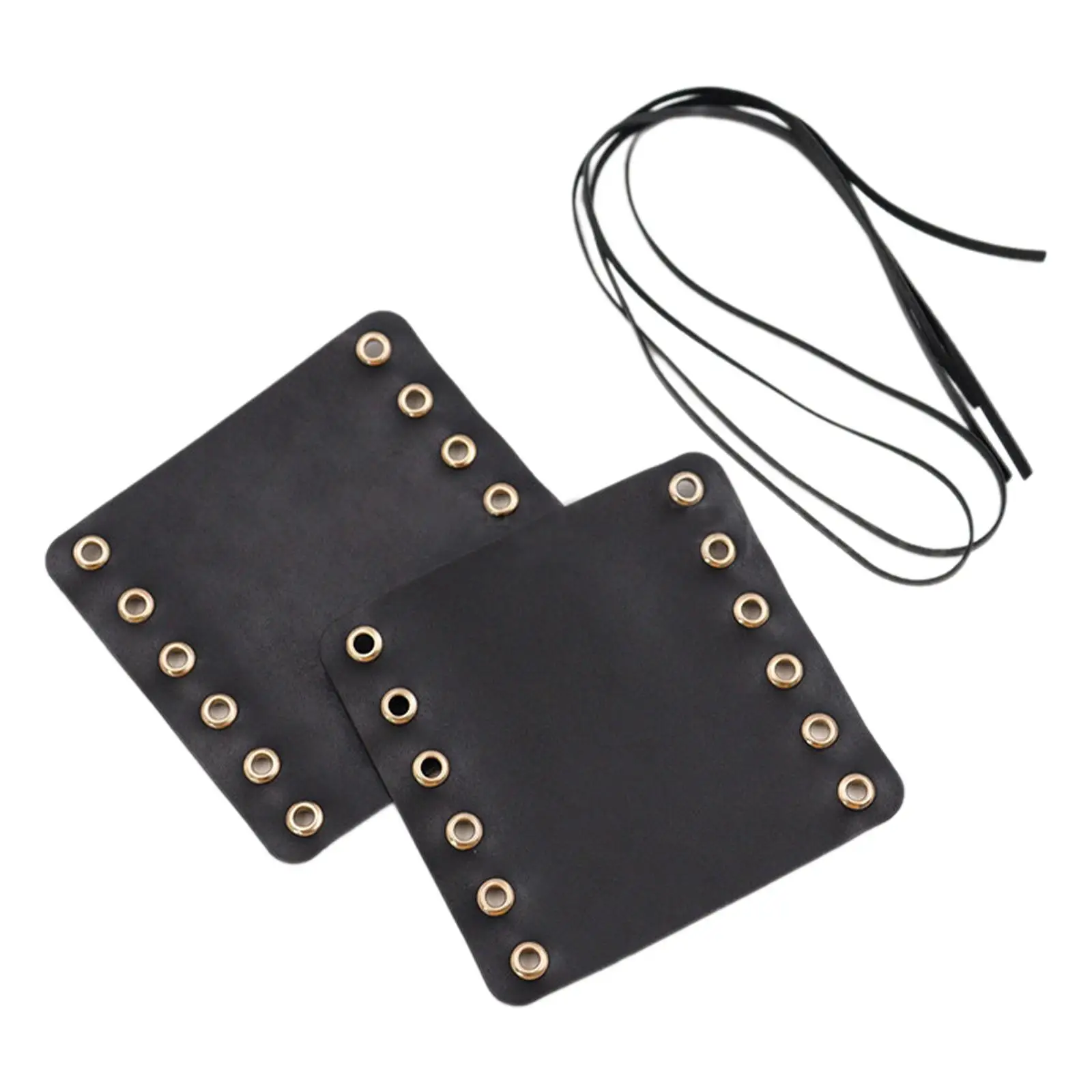 

5x Generic PU Leather Rainproof Heavy Duty with Strap Motorcycle Handle Grip Handlebar Wraps for Motorbikes Motorcycle