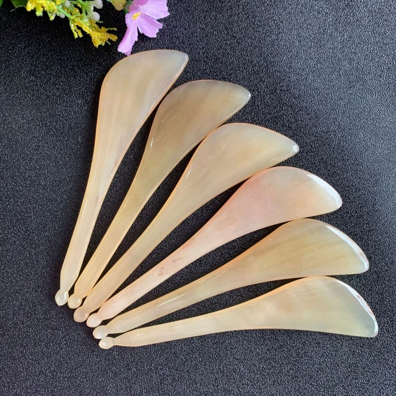 Horn Pull Tendons Stick Horn Pull Tendons Stick Gua Sha Scraping Massage Tool Horn Broom Piece Massage Piece Point Horn Comb Who