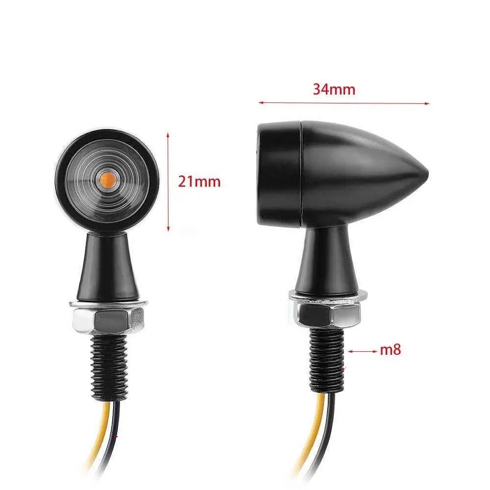 

Motorcycle Lighting Aluminium Mini LED Turn Signal Moto flashing Light Motorcycle Blinker Motorcycle Running Indicator Lamp