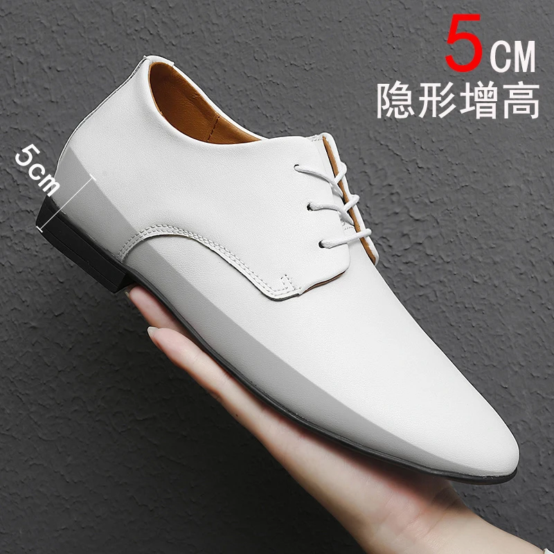 Heightening Men's Shoes - Height Increase Business Casual Dress Shoes, Lifting Elevator Shoes for Office, Wedding & Daily Wear