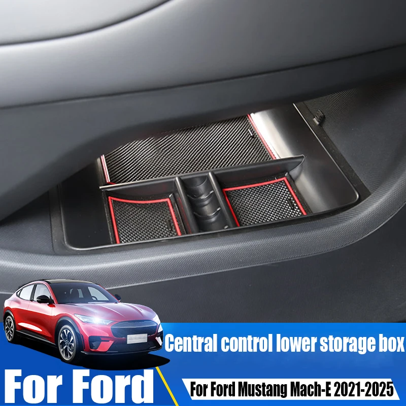 New For Ford Mustang Mach-E 2021 2022 2023 2024 2025 lower level storage box of central control automotive storage accessories