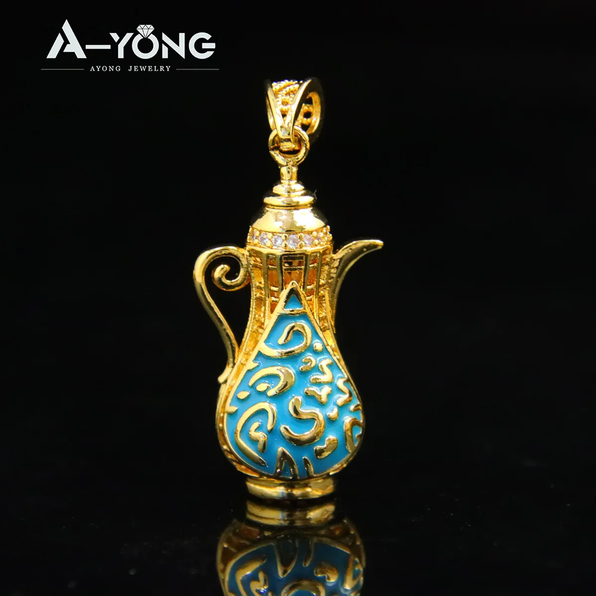 Luxury Islamic Gold Color Pendants 21k Gold Plated Turkish Coins Necklace Pendant Saudi Muslim Womens Mens Vintage Jewelry