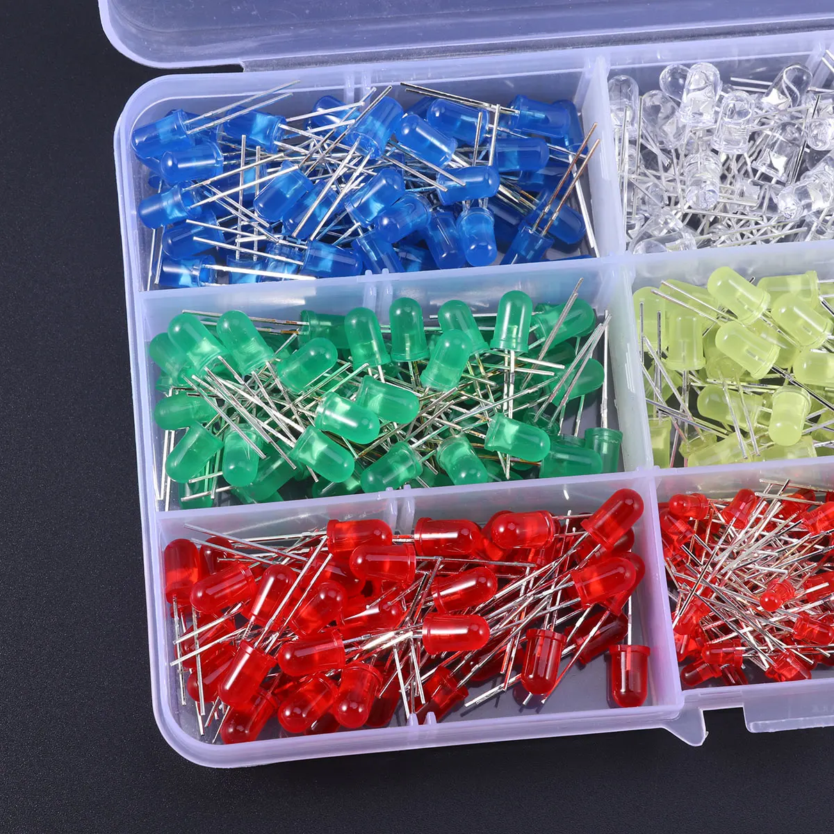 

500 pcs Diffused LED Resistors Assorted Emitting Diodes Light Bulb Tube Electronic Projects Premium Material Long