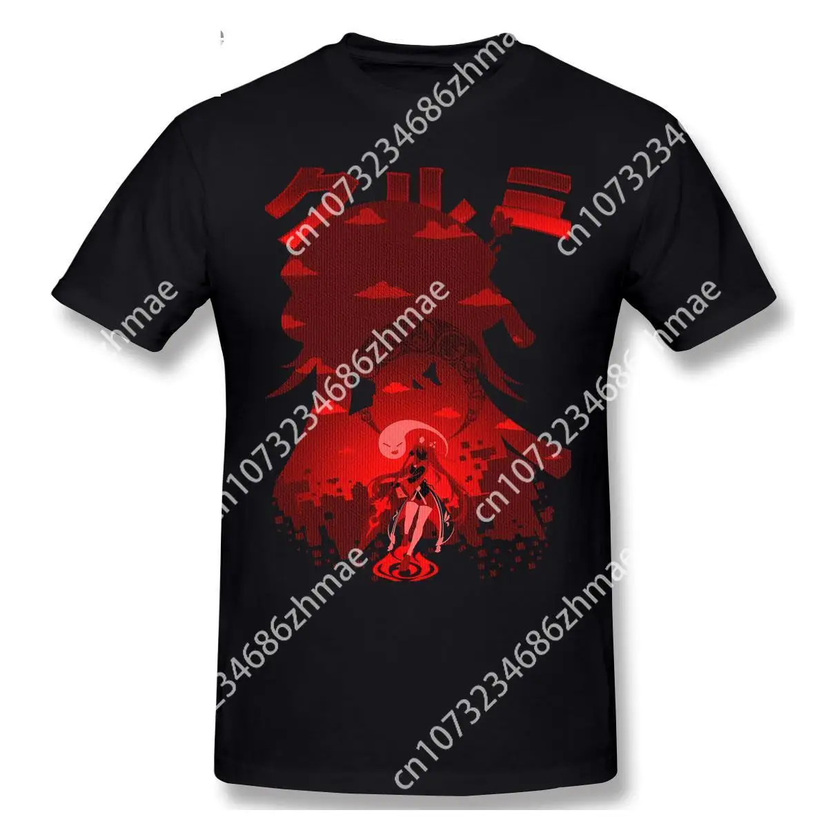 SENSHIN IMPACT HU TAO-T-Shirt Décontracté en Coton pour Homme, Vêtement Essentiel à la Mode