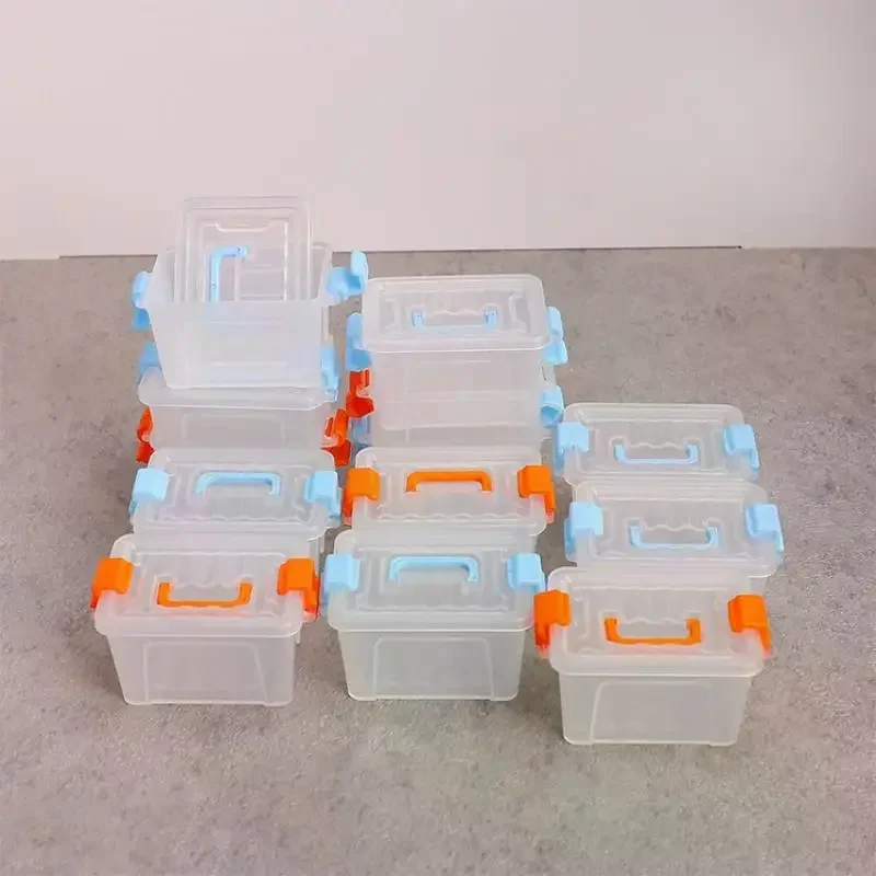 5Pcs Puppenhaus Mini Lagerung Box Klar Toolbox Modell Puppenhaus Hause Dekoration Puppen Haus Micro Szene Dekor Requisiten