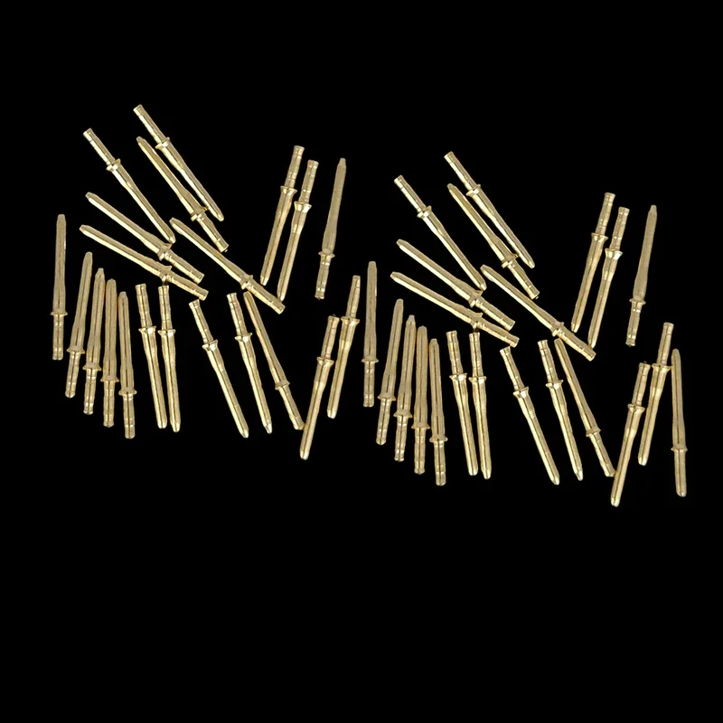 دبوس توصيل نحاسي للأسنان دبابيس نموذجية دبابيس نحاسية صغيرة بأكمام بلاستيكية حمراء مقاس 1.6*18 مللي متر #6