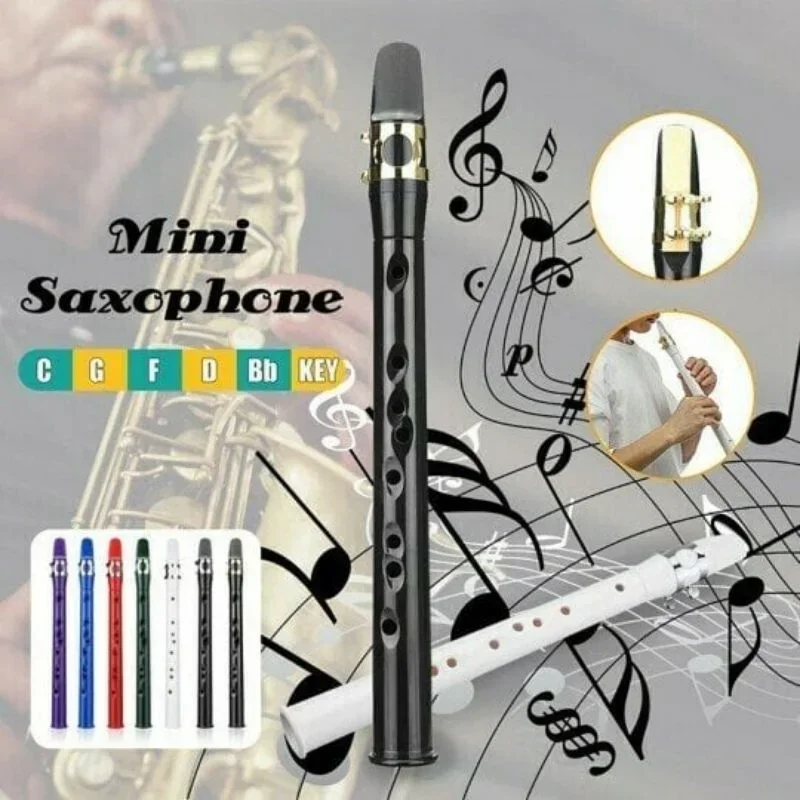 Mini Pocket Saxophone Key Of C Two Octave Range Pocket Travel Saxphone Portable Little Saxophone Sax Woodwind Musical Instrument