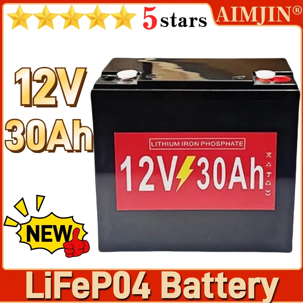 New 12V 30Ah Lithium Iron Phosphate battery pack High power storage battery