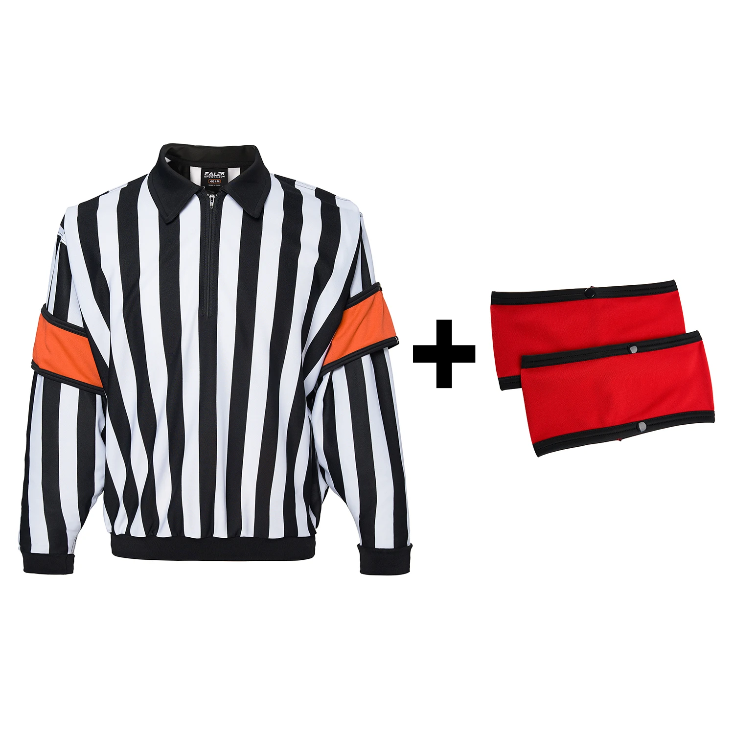 Han Duck free shipping black and white referee jersey in stock