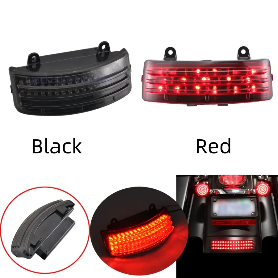 

Motorcycle Rear Tri-Bar Fender Running/Tail Light Brake Lamp Turn Signal Lantern For Harley Touring Street Glide FLHX/FLTRX 14+