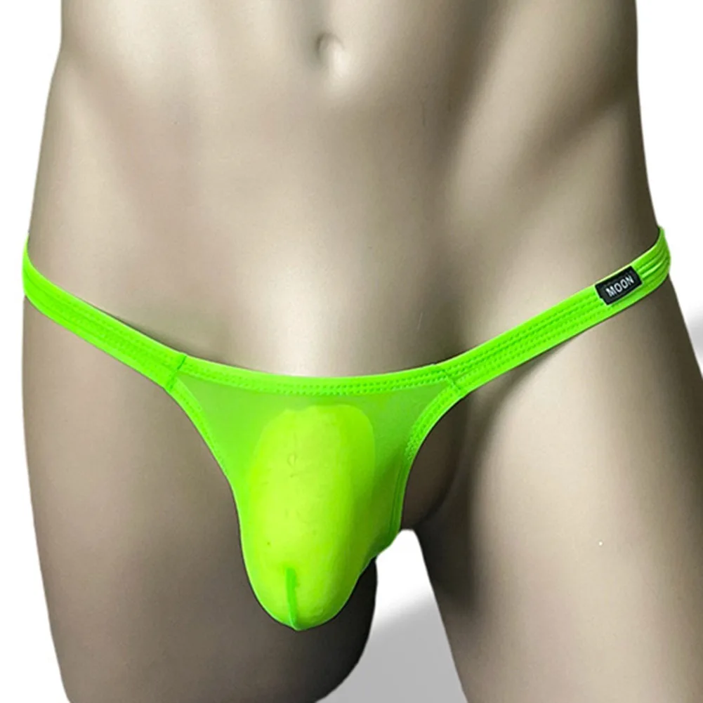 Men Low Rise High Elasticity Extreme Men's Underwear Thongs Solid Lingerie Ultra Hot Bulge Pouch Erotic G-Strings Unisex Panties