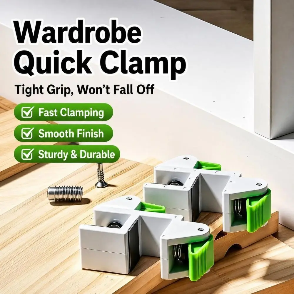 One-Touch Press Cabinet Filler Marker Quick Clamp Hands-Free Quick Installation Drawer Fixing Clip Dual-Use Adjustable