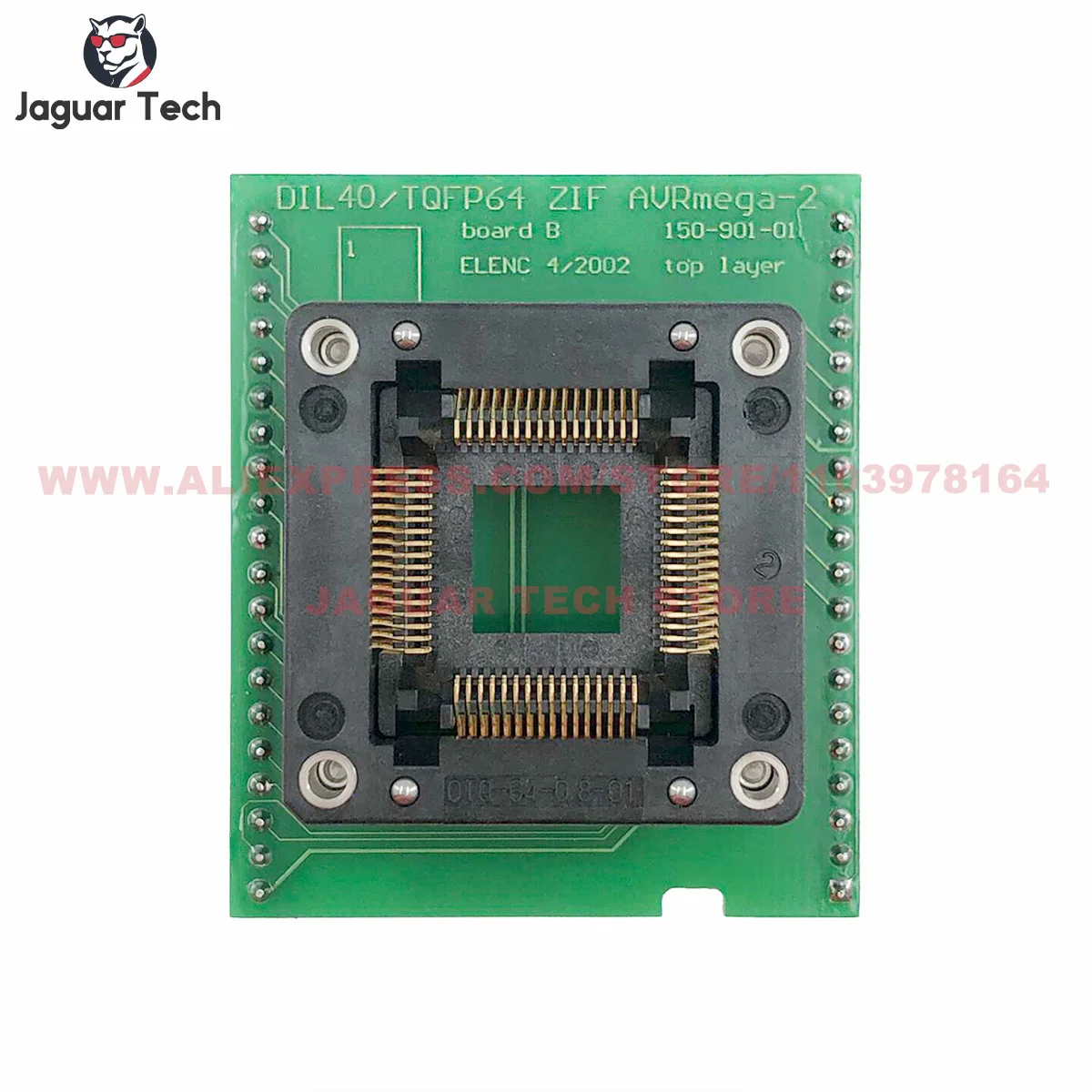 Programmer ELNEC BeeProg DIL40/TQFP64 AVRMEGA-2 ZIF LQFP64 IC Burning Adapter Testing Seat Test Socket Bench