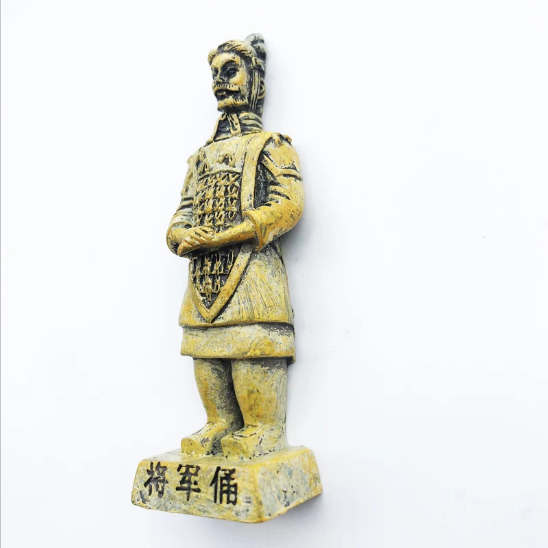 

Chinese General Terracotta Warriors Fridge Magnet, Message Sticker Decoration, Tourism Souvenir, New Resin Refrigerator Sticker