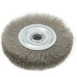 1pc 6inch Crimped Stainless Steel Wire Wheel Brush Bench Grinder Abrasive 16mm Hole Polishing Tools Accessories