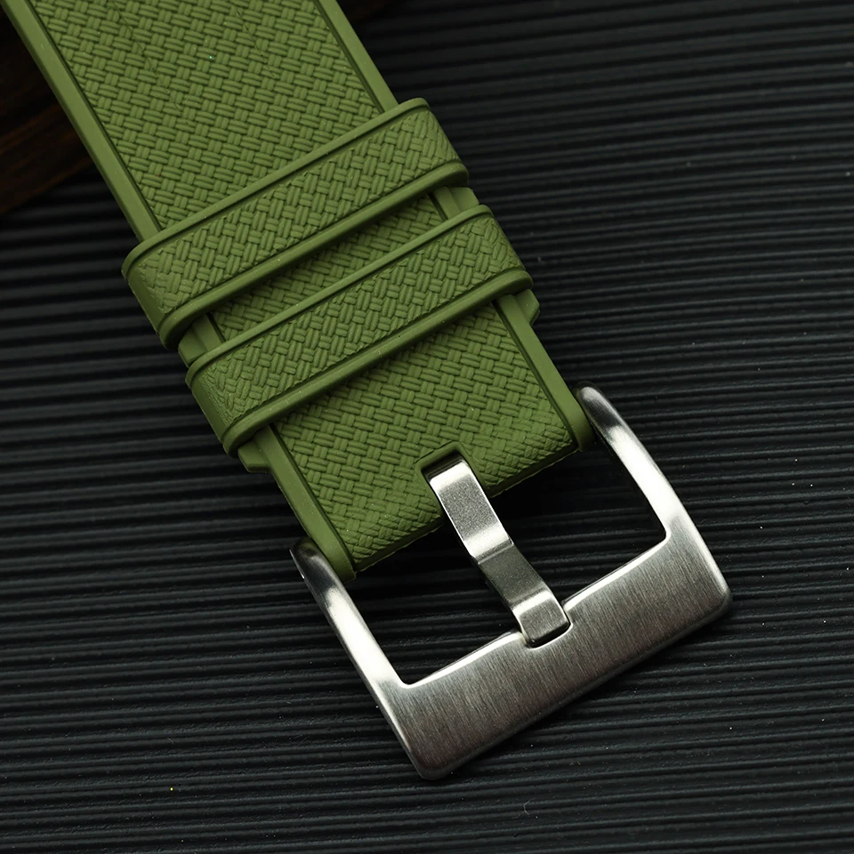 Großhandel Modische Sport-Uhrenarmbänder mit Schnellverschluss, Vulkanisierter Gummi, 20mm 22mm FKM Uhrenarmband – Detail 5