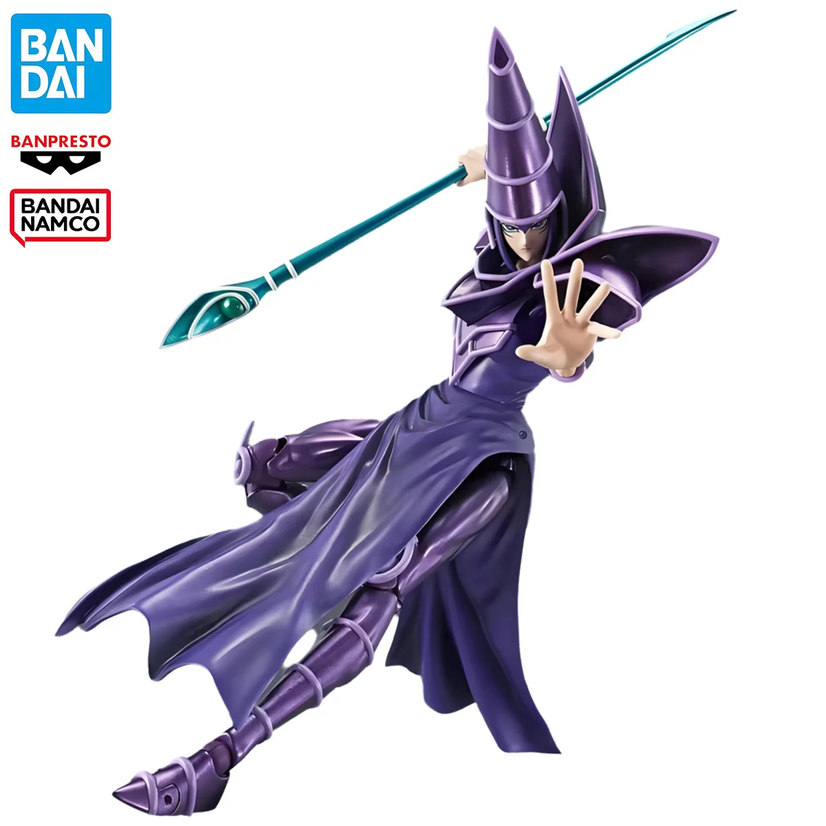 

In Stock BANDAI Genuine Anime SHM Yu-Gi-Oh! Duel Monsters Black Magician Anime Action Figure Collectible Model Toys Statue Gifts