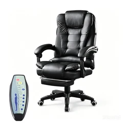 Office Boss Chair Ergonomic Computer Gaming Chair Internet Cafe Seat Household Reclining Seven-point massage Chair With Footrest