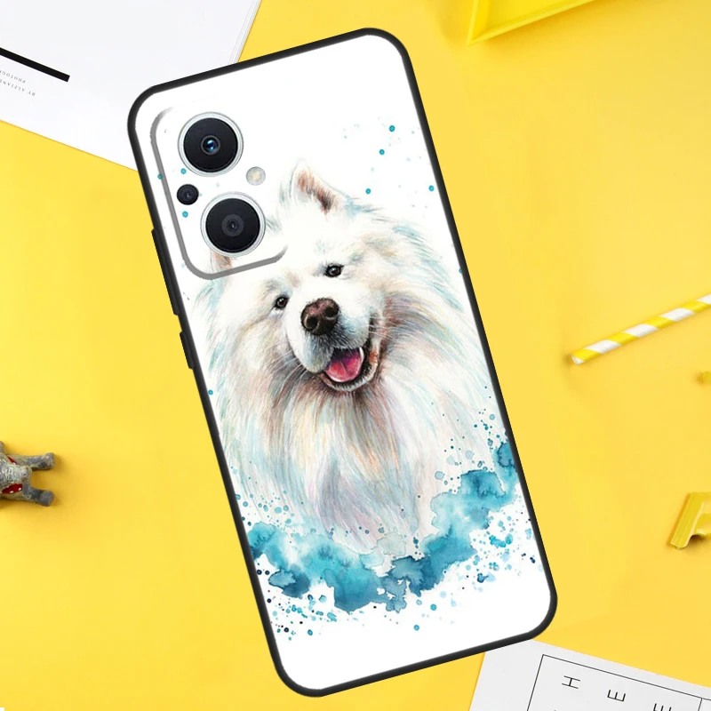 Cartoon Samoyed Dog Case For OPPO Find X9 Ultra X5 X6 X8 Pro OPPO Reno 15 F 14 13 12 11 10 Pro 8T 7 8 Lite Cover