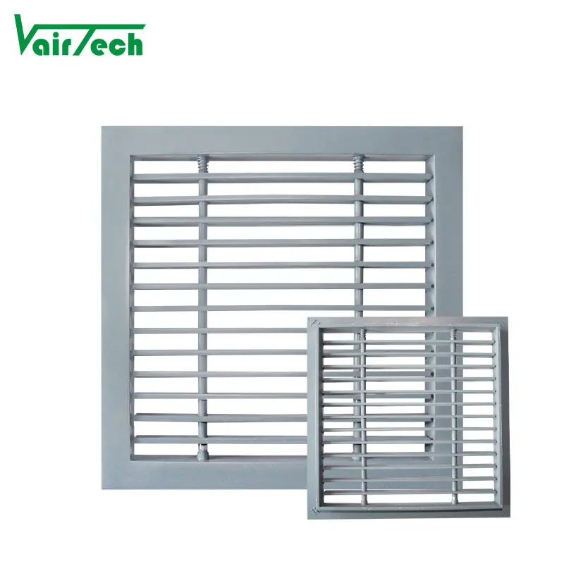 Porte di ventilazione in legno ecologico personalizzate per HVAC, ventilazione del diffusore d'aria quadrato con doppia griglia di deflessione meno condensazione.
