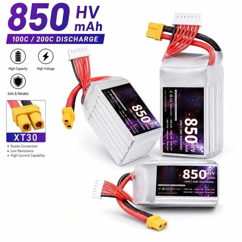 850mAh 22.8V 6S 100C Battery for RC Aircraft UAV Helicopter Car Boat Model High Discharge Power Supply