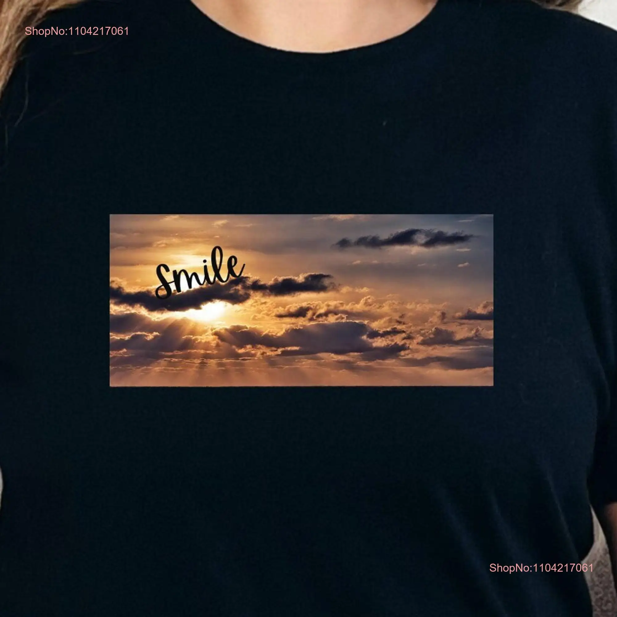 Smile T Shirt positivity gift for her idea encouragement spread love long or short sleeves